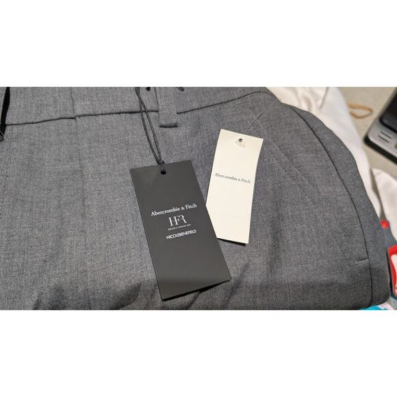 Abercrombie & Fitch High Rise Cargo Wide Leg Dress Pants XSL Nicole Benefield - Picture 5 of 9